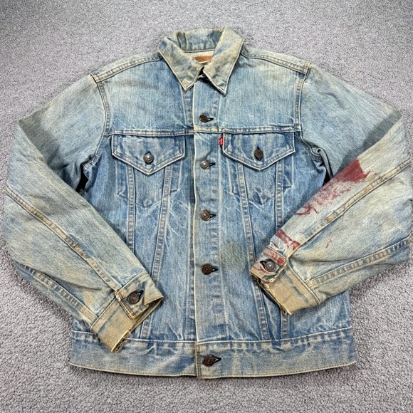 Levi's Other - Vintage Levi's Trucker Jacket Men's Size Small Blue Denim Light Wash Distressed